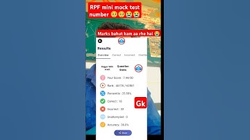 RPF constable mock test number bahut kam aa rhe hai #sscgd2025 #sscgdexam #mocktestanalysis #sscgd