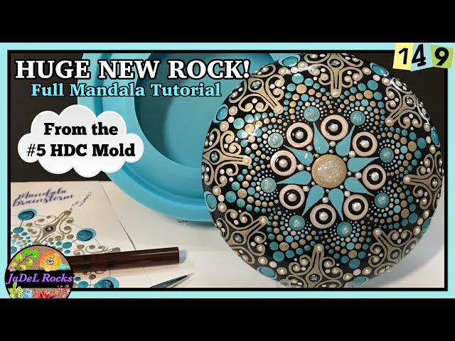 Buy Stone Mold - for Making Stones for Painting - Happy Dotting Company -  Large Round Shape - Smooth Casting with inbuilt Center for Dotting Mandala  and Stone dot Art - to