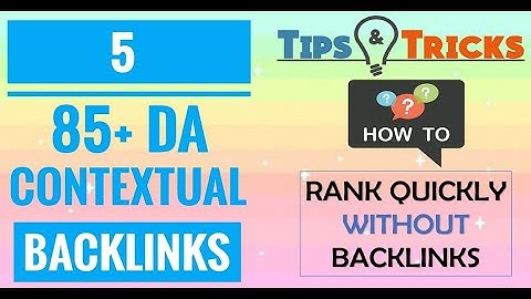 5 High Domain Authority (85+) Backlinks | How To Rank Without Backlinks