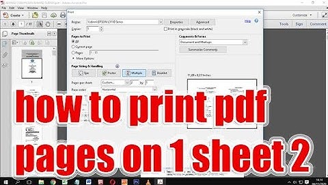 how to print pdf file 2 pages in 1 page