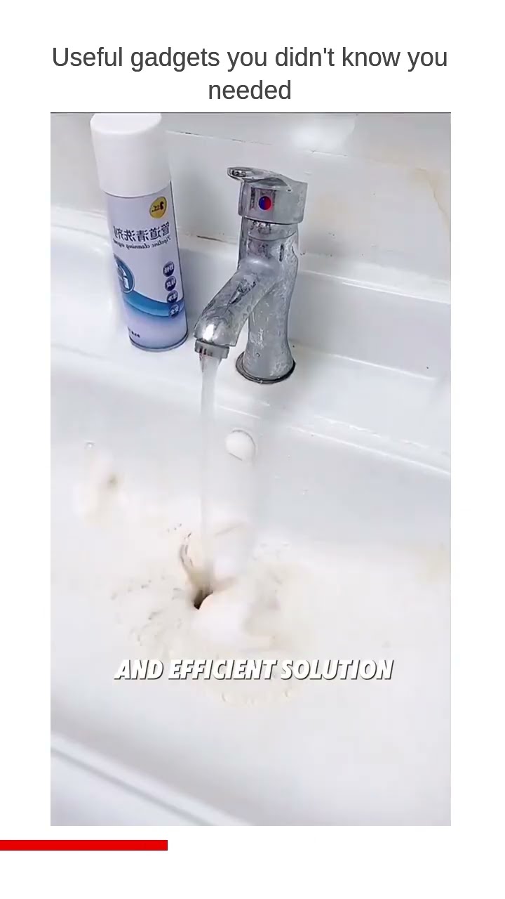 Product link in Bio his all-purpose cleaner foams to remove the toughest buildup around sinks,