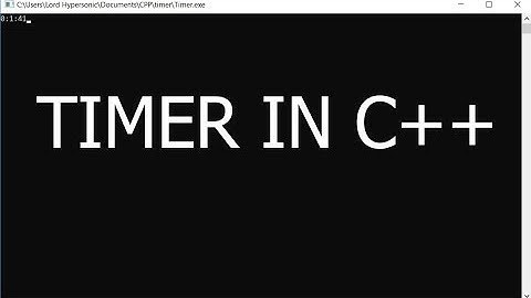 C++ | Timer