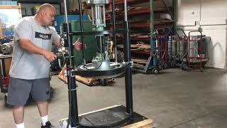 Lincoln 1735 Twin Post Pressure Primer 55 Gallon Pump with 84808 Pile Driver III