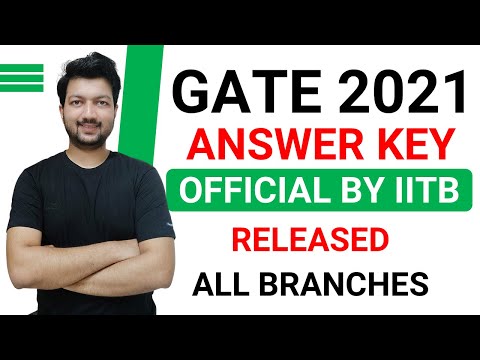 GATE 2021 OFFICIAL Answer Key (Released) | Download GATE 2021 Question Papers & Answer Key