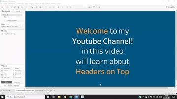 Tableau Tutorials - Tips and tricks -  How to get Headers on Top