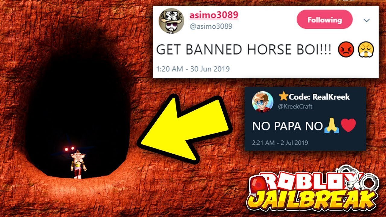 Asimo Don T Ban Me For This Glitching Outside The Map Roblox Jailbreak New Update Youtube - kreekcraft roblox star code