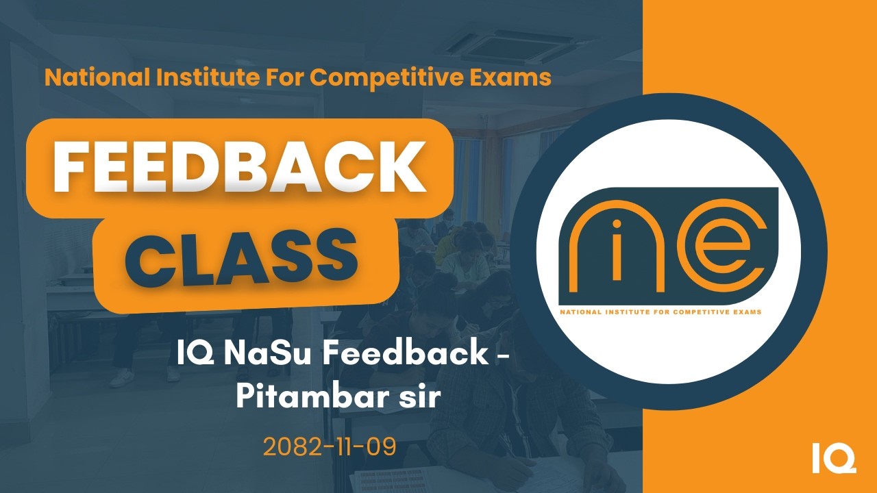 IQ NaSu Feedback  Pitambar sir