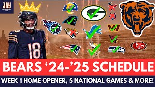 CONFIRMED Chicago Bears '24-'25 SCHEDULE IS HERE! 5 National Games, NFC North Stretch, and More!