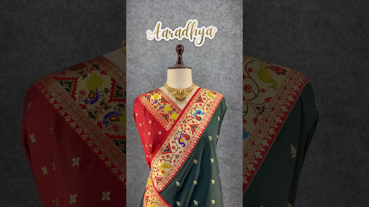 Rajwadi Mor Paithani Zari Butti Saree