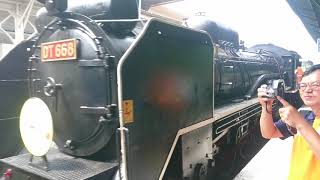 佳鈺精品-台中站百年活動R40柴電+DT668+CK124蒸汽火車回彰化
