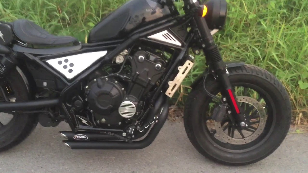 Rebel 500 by indra exhaust thailand - YouTube