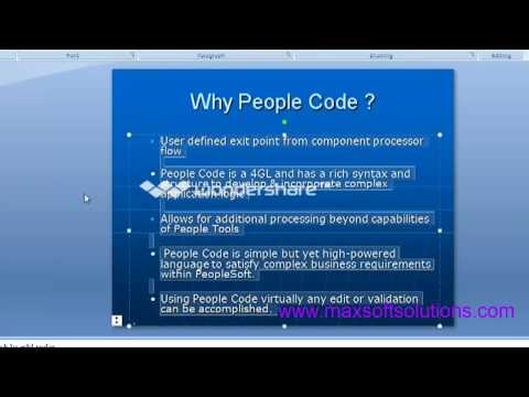 Peoplesoft Technical Online Training | Peoplecode components Introduction