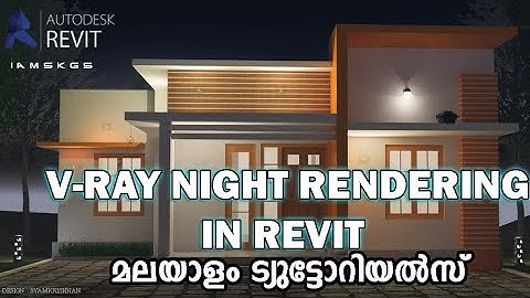 Night Rendering In Revit With V-Ray  | Revit Malayalam Tutorials