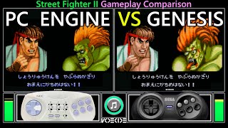 Фото Street Fighter II (PC Engine Vs Sega Genesis) Gameplay Comparison