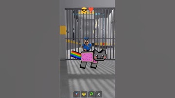 Nyan cat escape bruno prison but in his own way 🌈😎 #shorts #roblox #nyancat