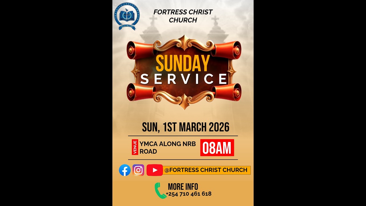 FORTRESS CHRIST CHURCH| SUNDAY SERVICE| 1ST MARCH 2026