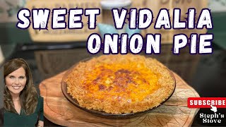 Sweet Vidalia Onion Pie with Cracker Crust - Easy and Delicious - Steph’s Stove