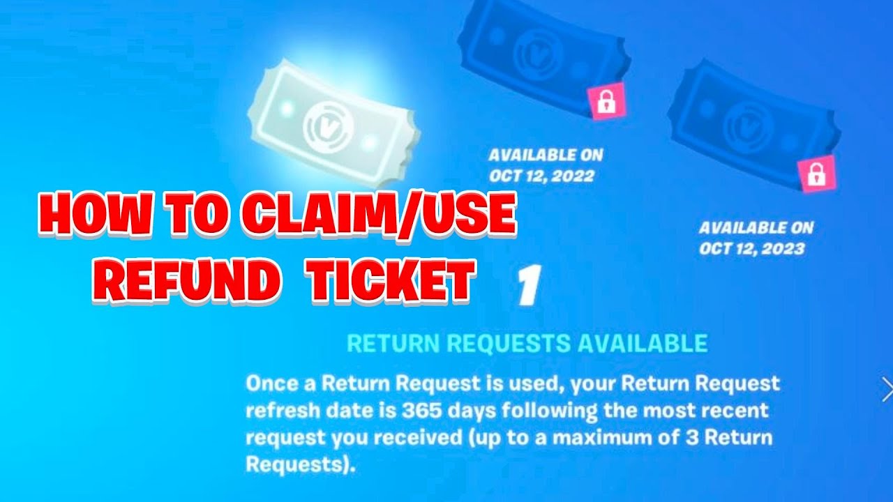 How to Use Refund tickets in Fortnite YouTube