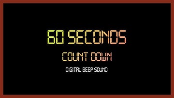 60 Seconds Every Seconds Beep Sound Digital Count down timer / 1 minute
