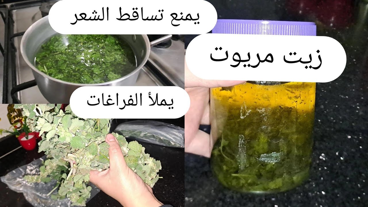 زيت المريوت المعجزة لعلاج التساقط الشعر وتطويل الشعر وتقويته وعلاج التعلبة