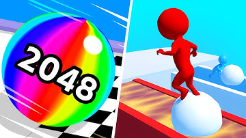 Snow Race 3D Vs Ball Run 2048 🟣🔴🟢All Levels Max Update Walkthrough Mobile NEW Gameplay KUR5