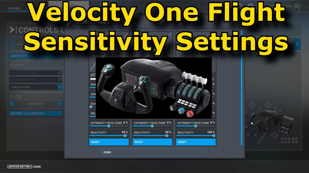 FS2020: Velocity One Sensitivities Revisited - & How to Use Your T