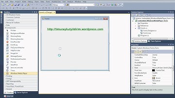 how to embed windows media player in a form with vs2010   part1