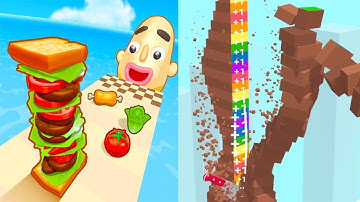 Sandwich Runner VS Slice it All - All Levels SpeedRun Gameplay Android iOS Ep1