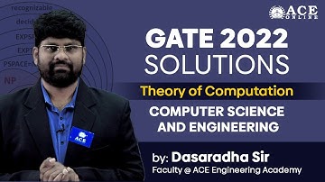 GATE 2022 SOLUTIONS | Theory of Computation - CSE | ACE Engineering Academy | ACE Online