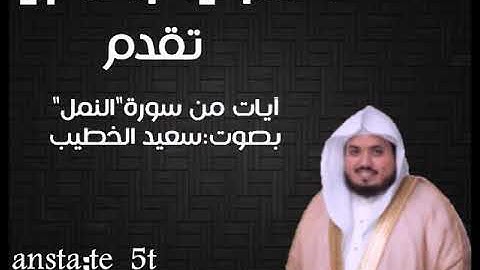 مقاطع انستا قرآن قصير||سورة:"النمل"بصوت'سعيد الخطيب'