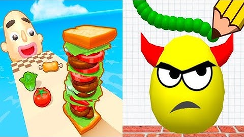 Sandwich Runner VS Draw To Smash - All Levels SpeedRun Gameplay Android iOS Ep1