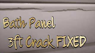 Destroyed broken  bath panel... fixed!! DIY easy repair mend bargain save money This Simple Diy Hack Saved Us 450 On A Bath Panel