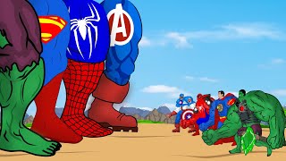 Rescue SUPERHERO HULK & SPIDER, SUPER, Captain From GIANT FEET:Returning from the Dead SECRET -FUNNY