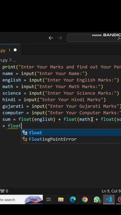 Creating A Percentage Calculator using Python | #python - YouTube