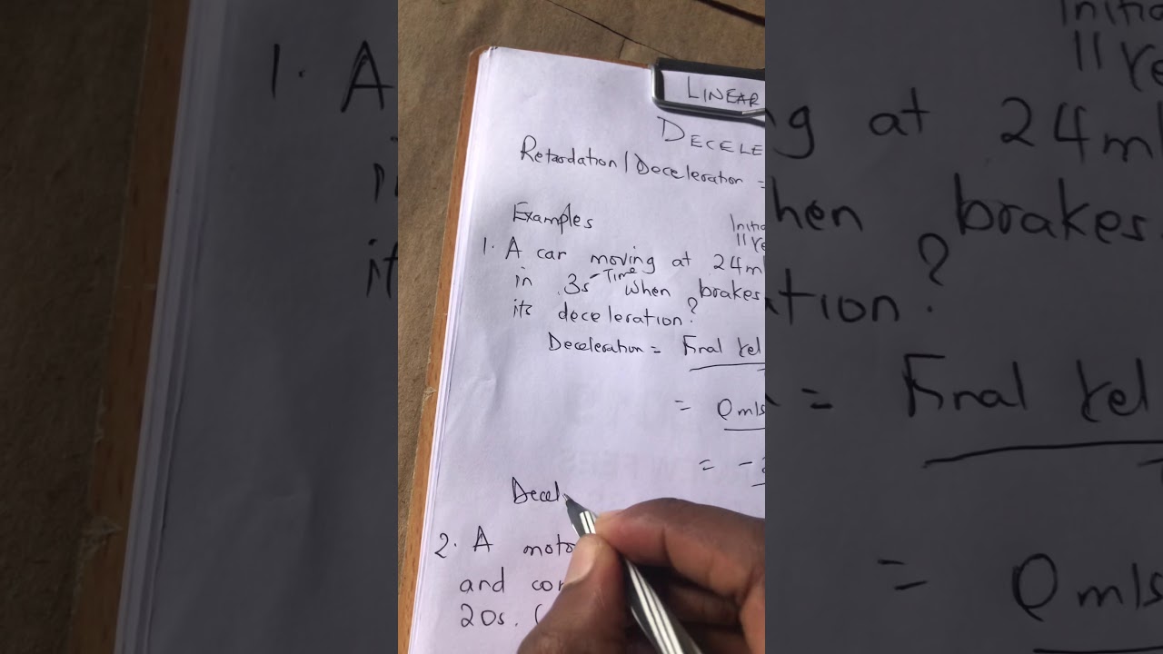 Teqcher Fly-Calculation of Deceleration/Retardation