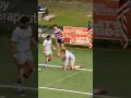 Scrum sets it up. Duncan Matthews fires it wide. Michael Hand II beats the edge and finishes.