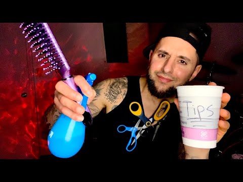 ASMR | Fast and Aggressive Haircut!! Quick Cuts for Max Tingles.