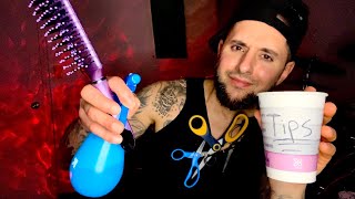 ASMR | Fast and Aggressive Haircut!! Quick Cuts for Max Tingles.