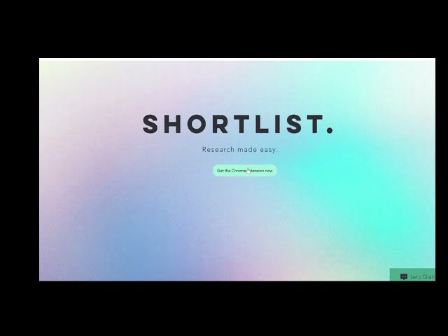 ShortList. Demo V2