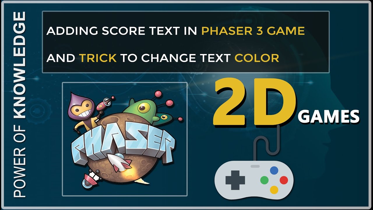 Phaser 3 - Lecture 7 Adding Score Text In Phaser 3 Game - (Hindi) - YouTube