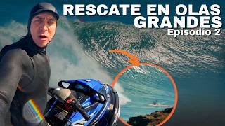 Rescate en olas gigantes en Punta de Lobos