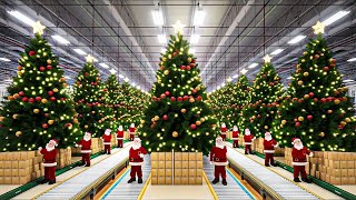 🎄 How Artificial Christmas Trees Are Made | Factory Process 🎁