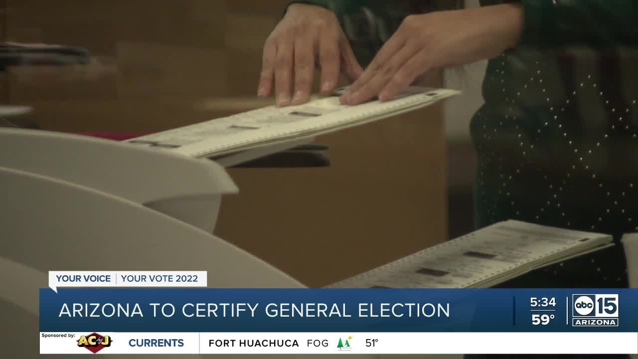 Arizona to certify general election YouTube
