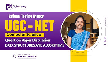 UGC NET COMPUTER SCIENCE | QUESTION DISCUSSION | DATA STRUCTURE AND ALGORITHMS