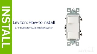 how to install a decora combination device with two single pole switches | leviton