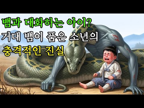 거대 뱀의 품에서 자라 뱀의 말을 알아듣는 기이한 소년의 정체와 비극적인 이야기 (야담/전설/옛날이야기/민담)