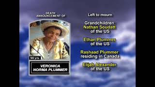 Celebrity Veronica Norma Plummer ~ Long Obituary Profile
