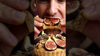 Fig Walnut Honey Tart ASMR 🍯 | Satisfying Eating Sounds #mukbang #asmr #food #eatingsounds