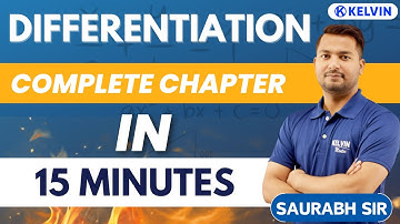 DIFFERENTIATION In 10 Minutes | Class 12 Mindmap Series By Saurabh Sir