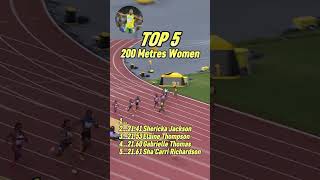 Top 5 Fastest FEMALE 200m Sprinters Of All Time!